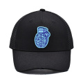 5 panneaux Black Broidered Patch Baseball Cap